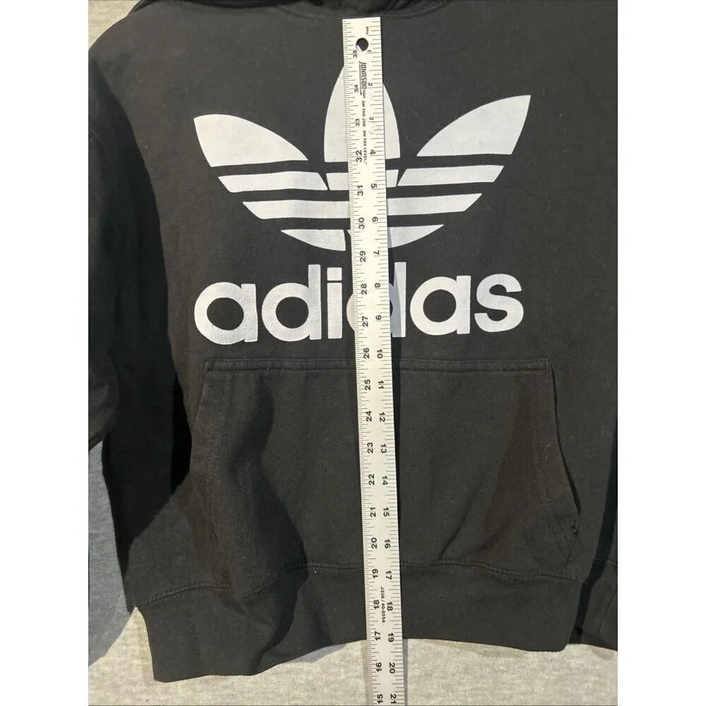 Adidas Pullover Hoodie. Black. Big Logo